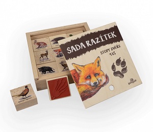 Lesní svět Razítka 9 kusů Stopy zvěře