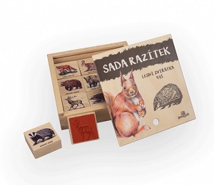 Lesní svět Razítka 9 kusů Lesní zvířátka