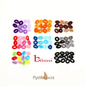 Sada 12 ks malých gumiček do vlasů průměr 2 cm - Mix barev
