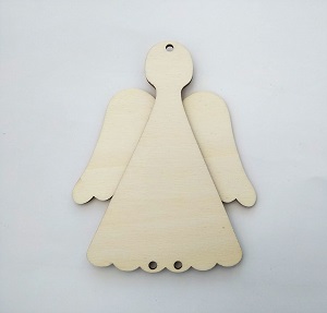 Dřevěné výřezy Anděl malý z překližky 2. 12,5x10cm (473)