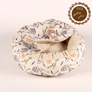 Krémový schovávací pelíšek levandule/klíče 50cm Smarti Fashion