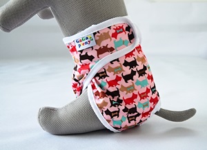 Hárací kalhotky pro psy Růžový pes L