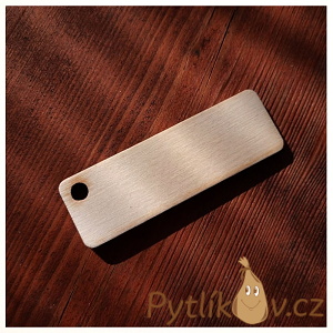 Dřevěná cedulka na dárek - "Obdélník"