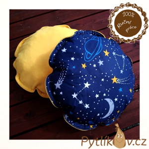 Polštářek kulatý vesmír 50cm