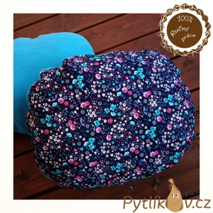 Oválný pelíšek modré květiny 55cm Smarti Fashion