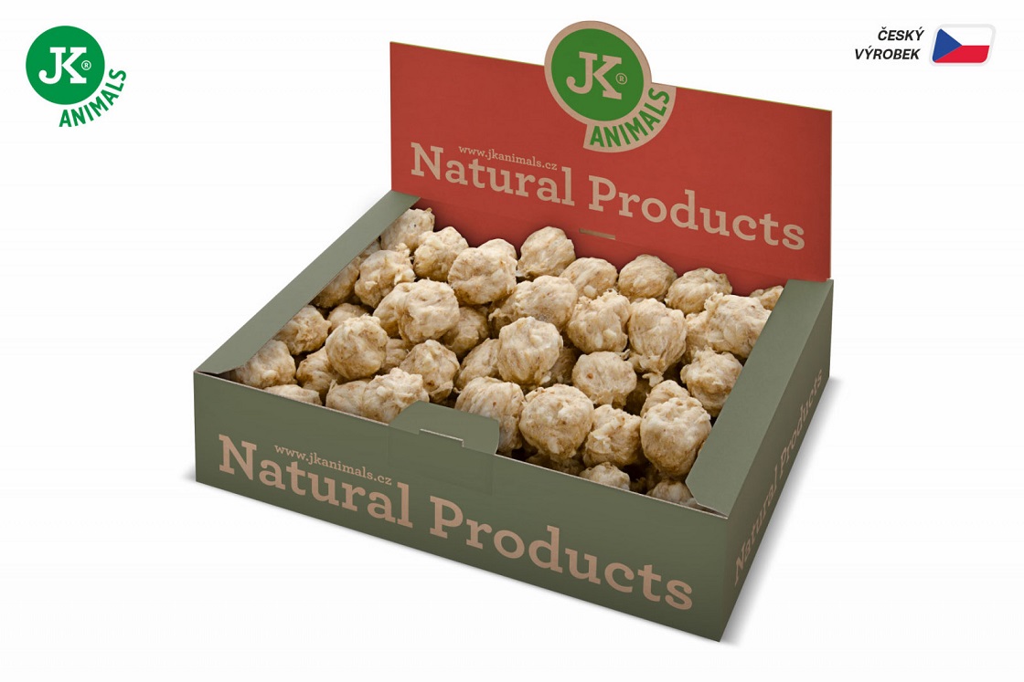 JK ANIMALS Kulička natural s plícemi, přírodní pamlsek pro psy