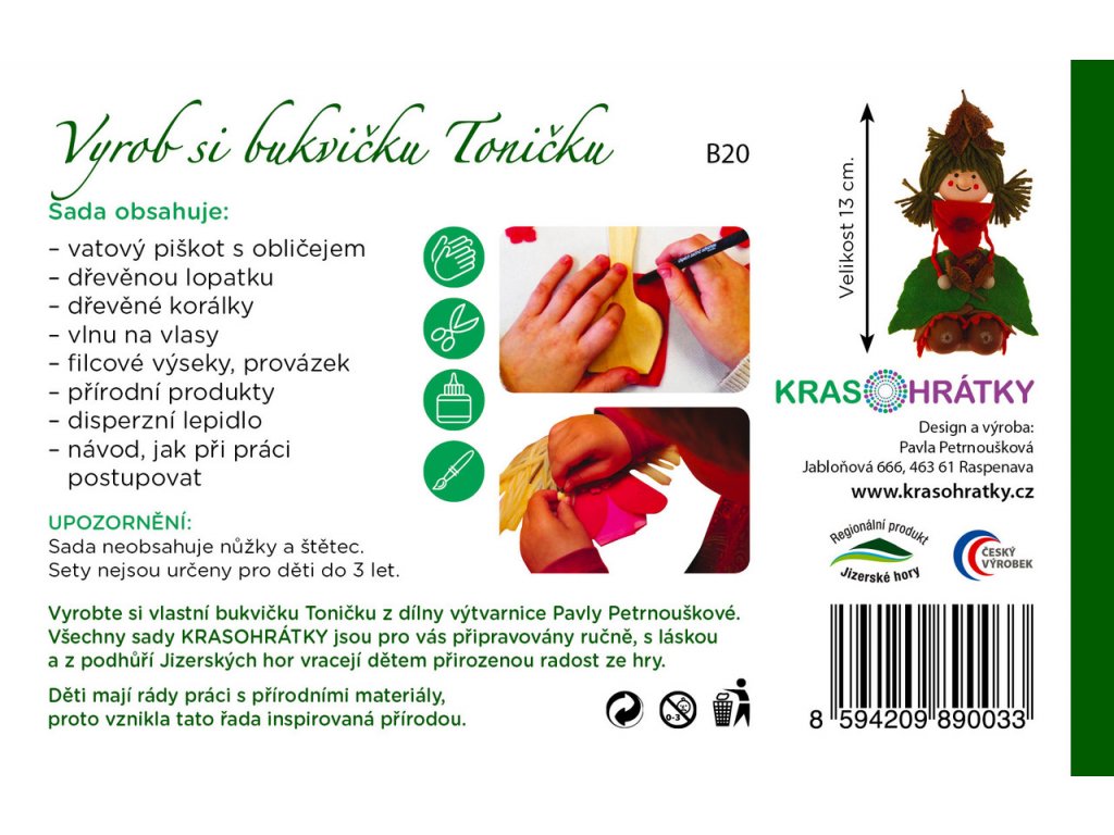 Krasohrátky Kreativní sada Bukvička Tonička