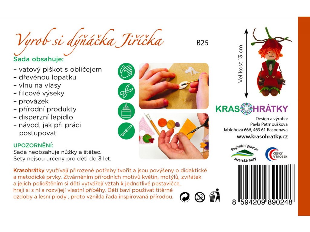 Krasohrátky Kreativní sada Dýňáček Jiříček