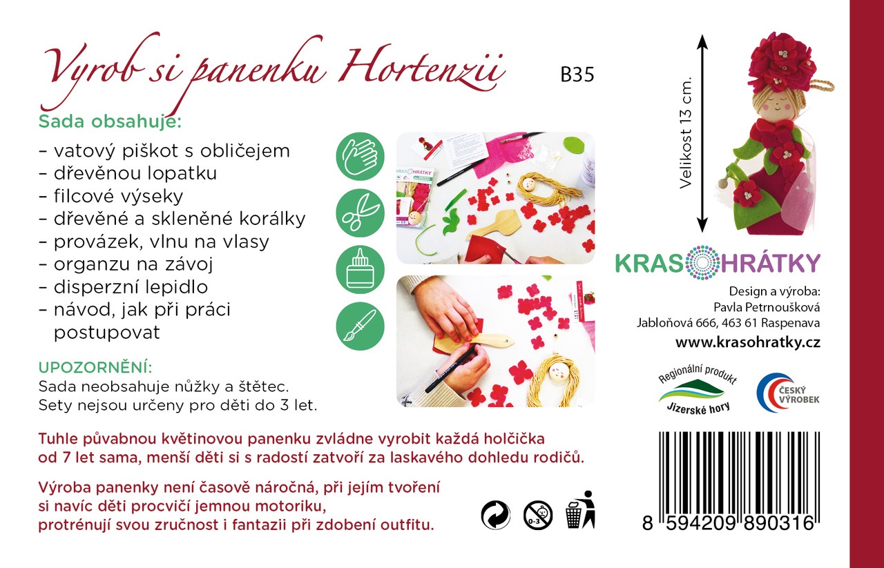 Krasohrátky Kreativní sada Panenka Hortenzie