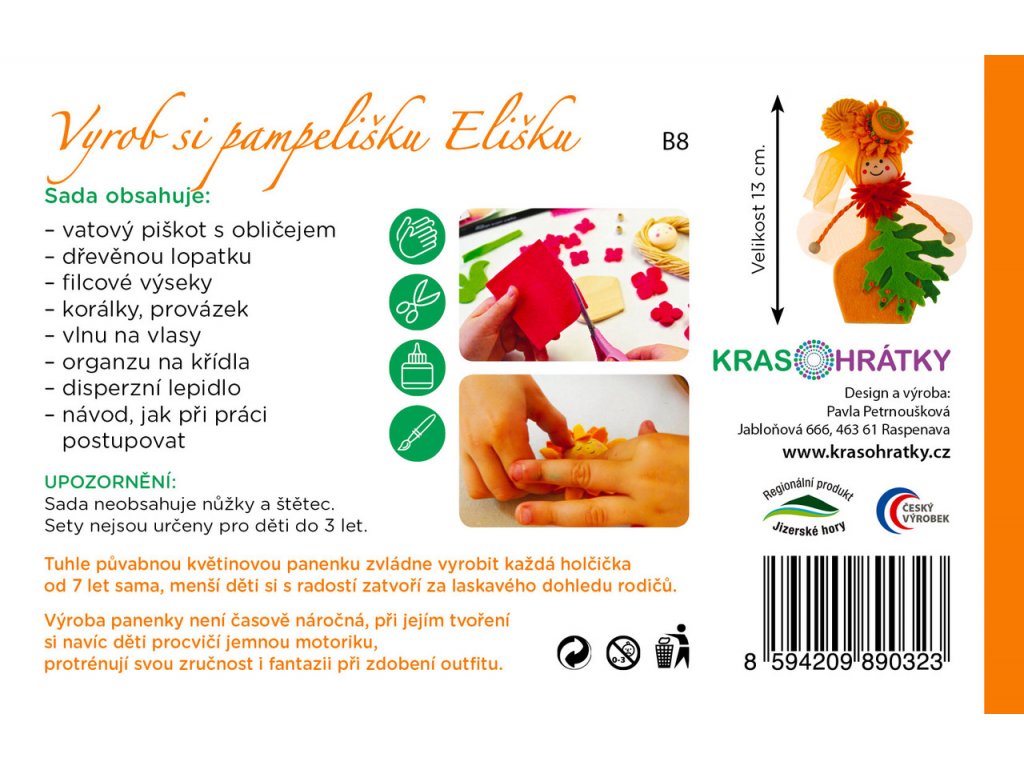 Krasohrátky Kreativní sada Pampeliška Eliška