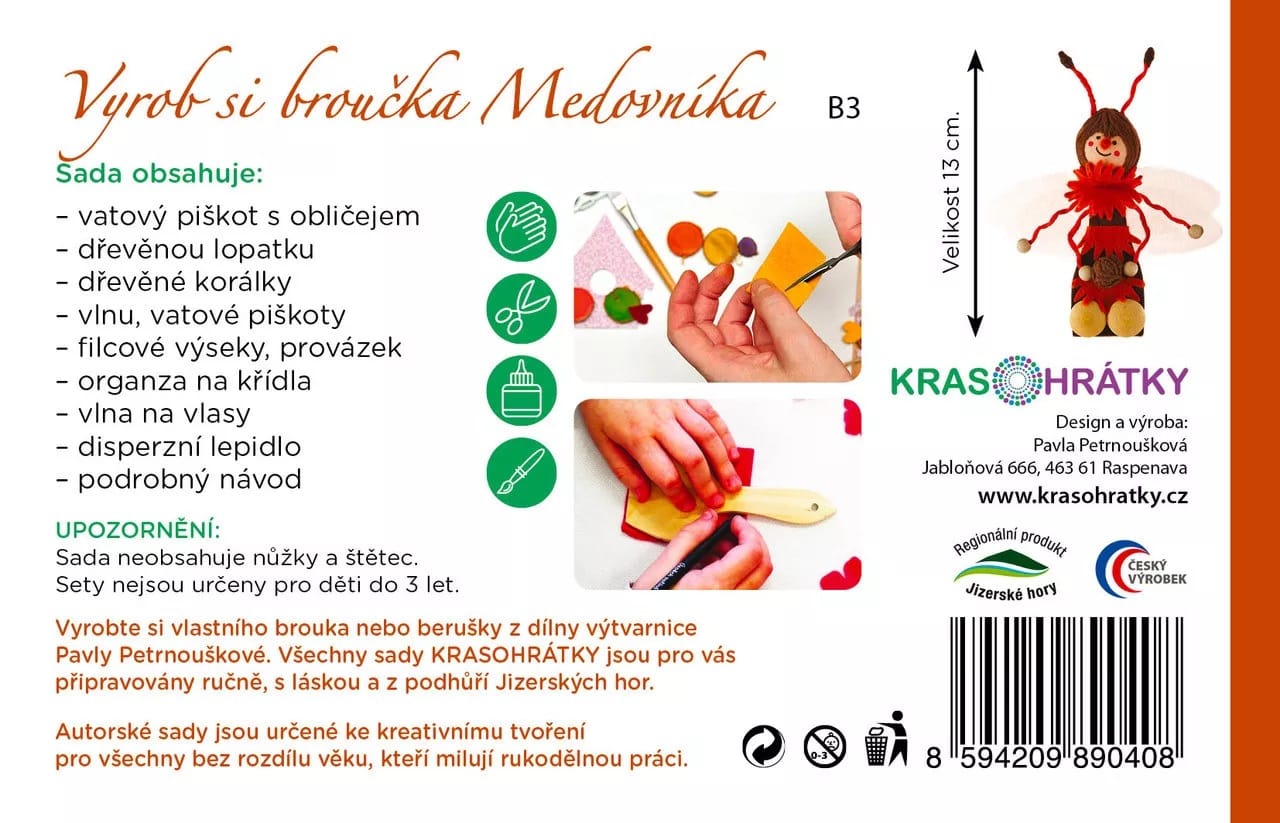 Krasohrátky Kreativní sada Brouček Medovníček