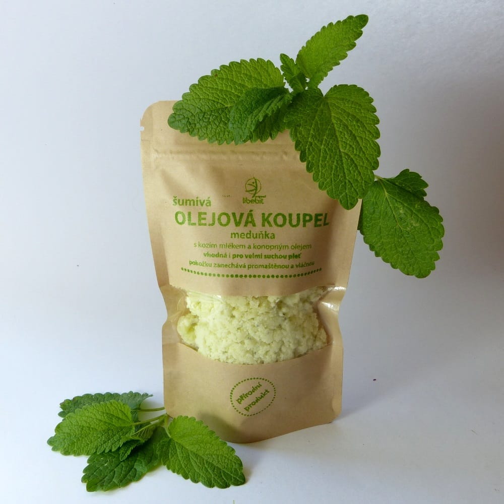 libebit Olejová koupel s kozím mlékem a konopným olejem Meduňka