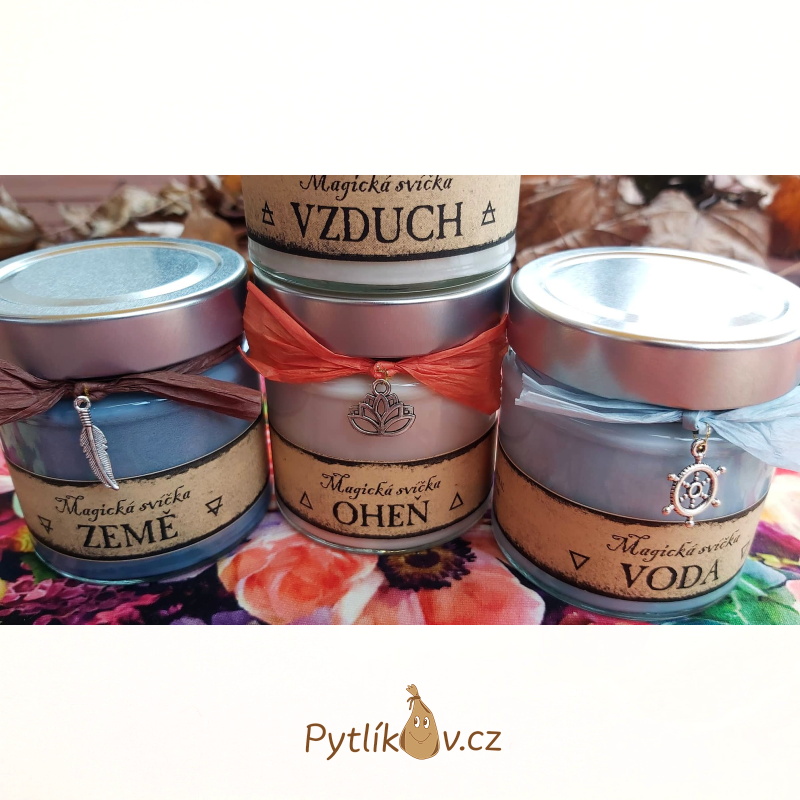 Magická svíčka ze sojového vosku Živel vzduch