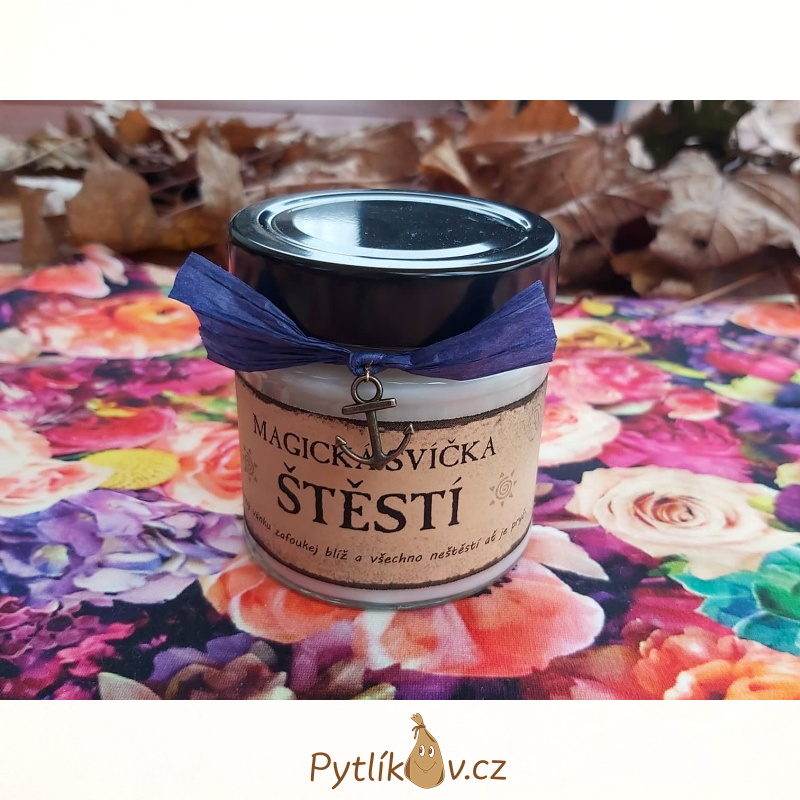 Magická svíčka ze sojového vosku Štěstí