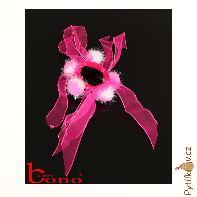 Gumka do vlasů Joker - růžová