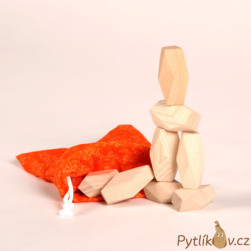 Dřevěné balanční kameny 10 ks