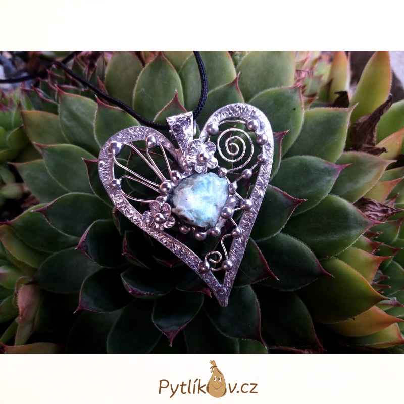 Náhrdelník z cínu - larimar