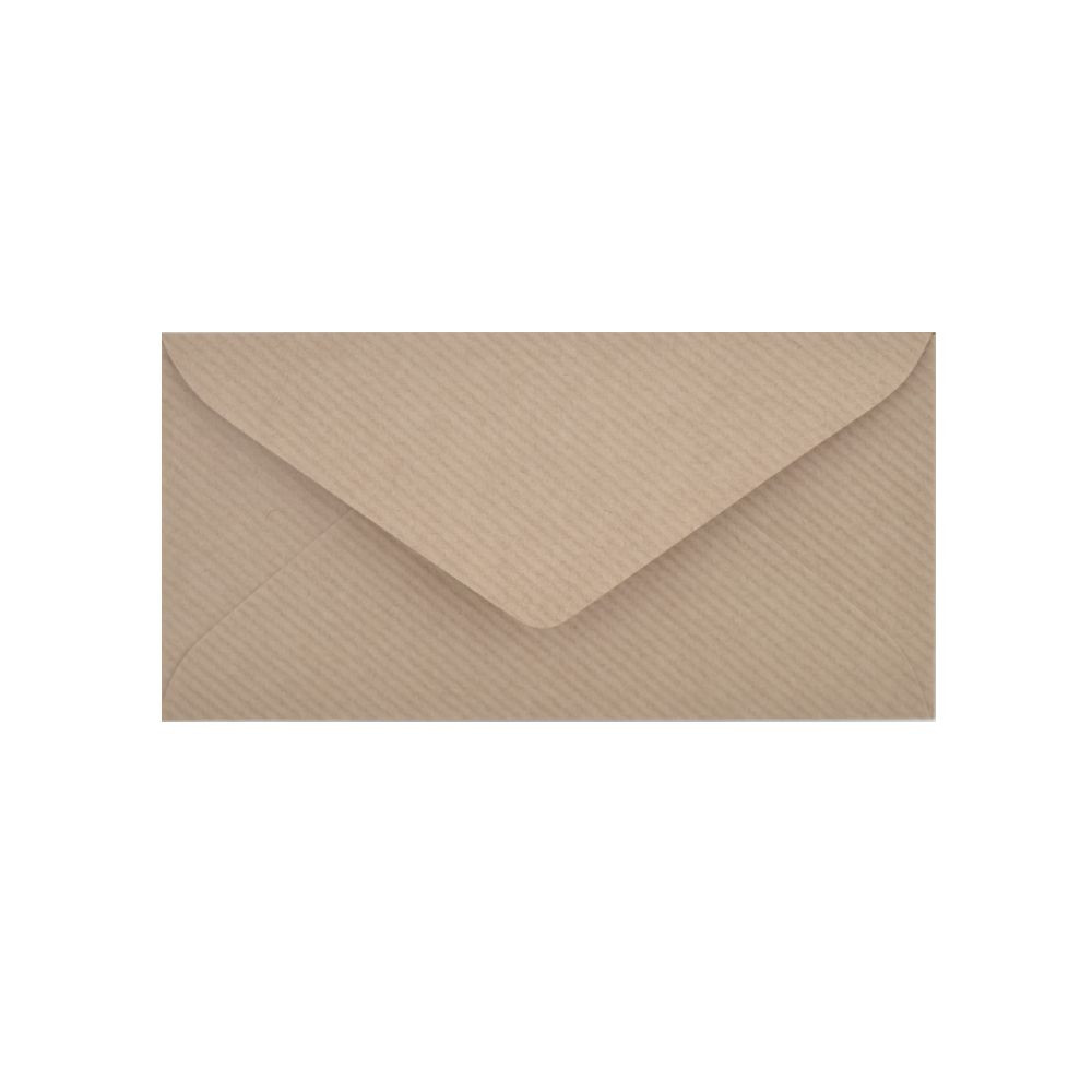 Dopisní obálka přírodní hnědá s proužky Kraft