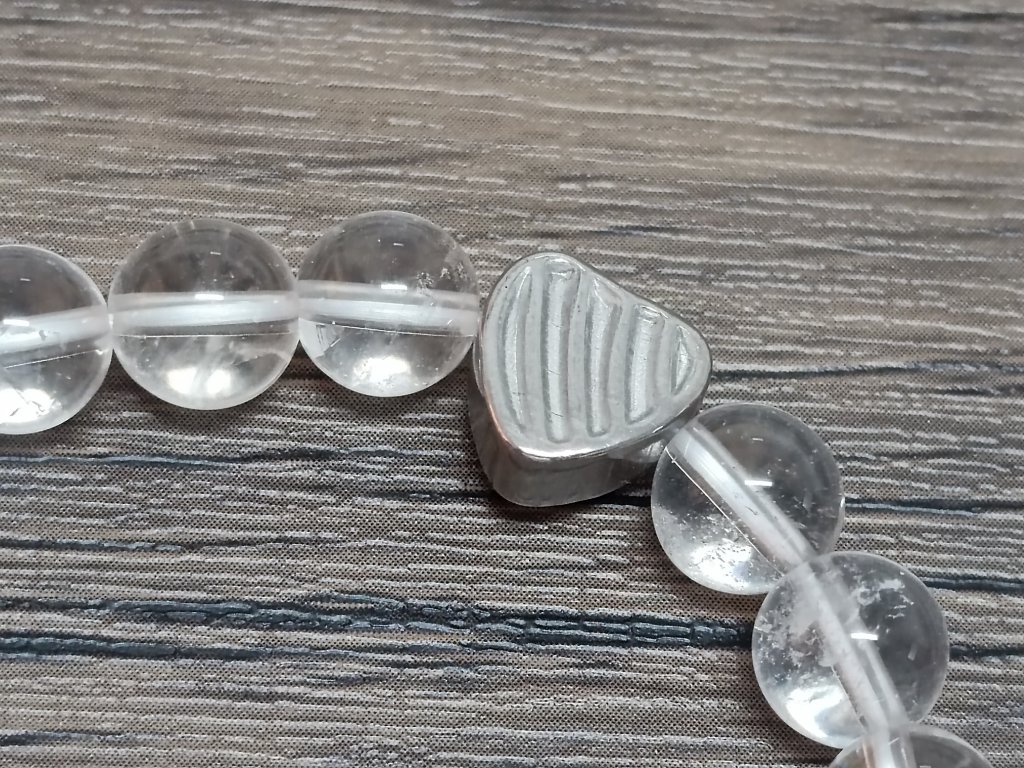 Náramek Křišťál EXTRA 8mm srdce