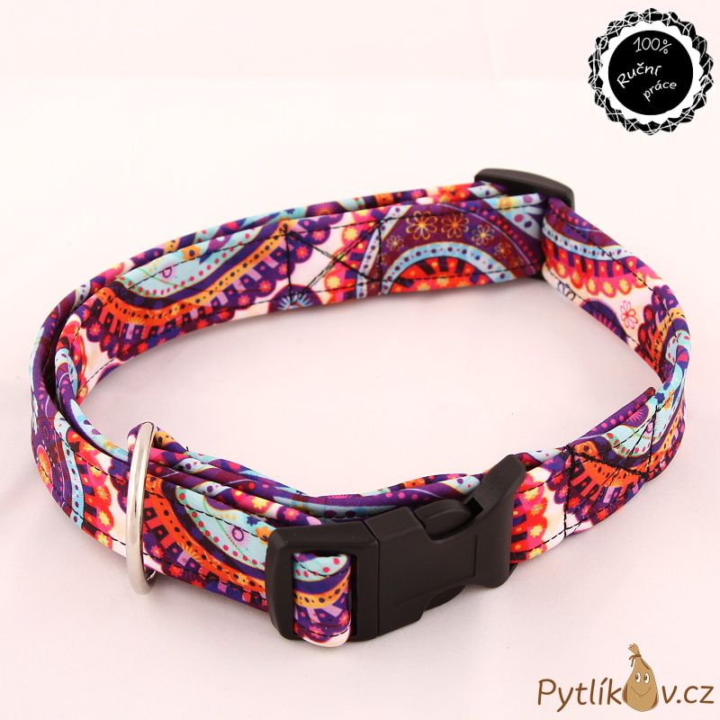 Obojek bezpečnostní a vodítko pro psy mandaly 40cm-70cm/2,8mm Smarti fashion