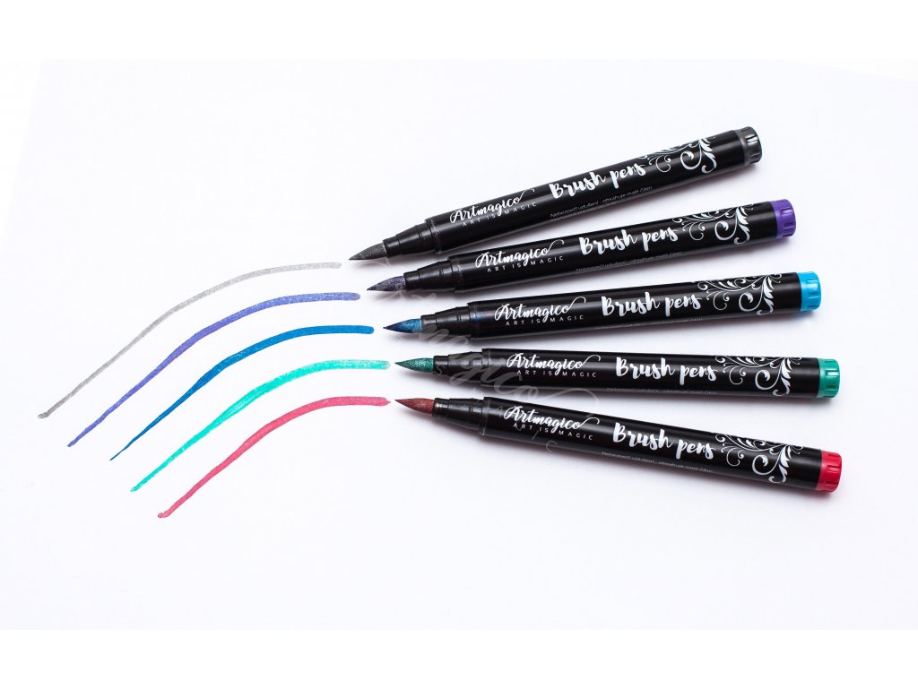 Artmagico Brush pens 20 ks metalické odstíny