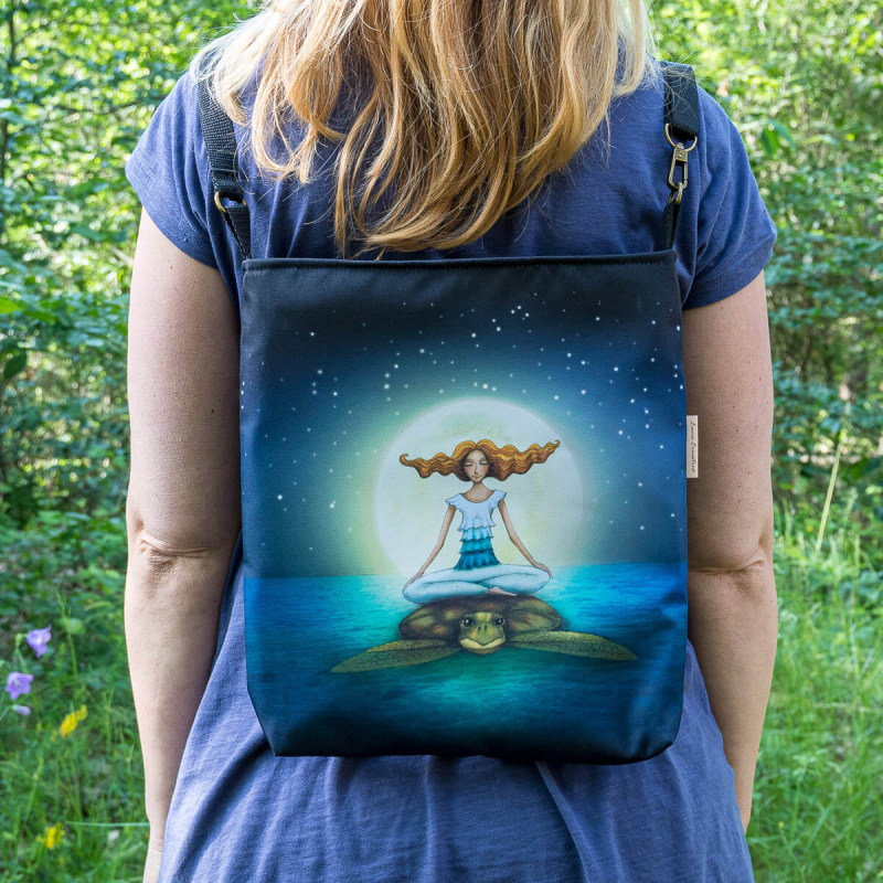 Duhová kočka Crossbody taška Samota