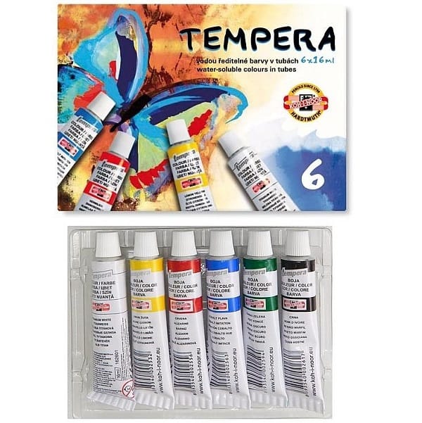 Temperové barvy Koh-i-noor 162547 16 ml x 6 barev