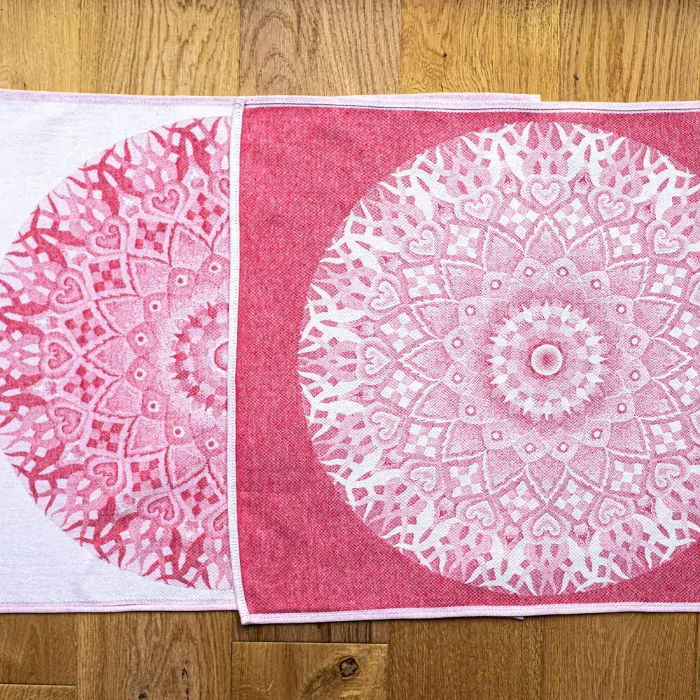 Utěrka mandalová – červená