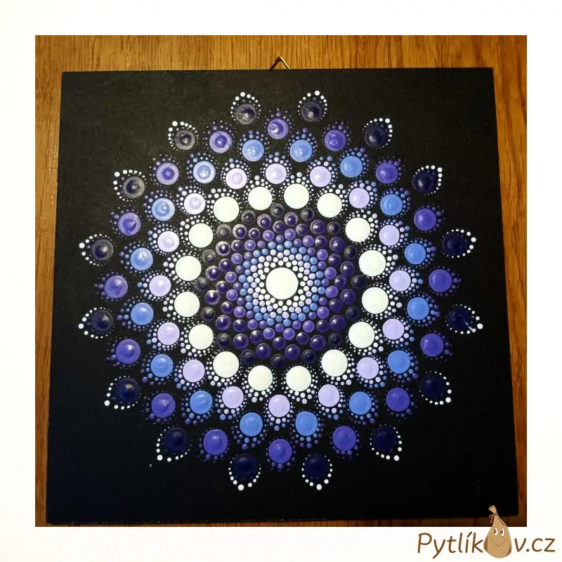 Obrázek tečkovaná mandala 20x20 cm