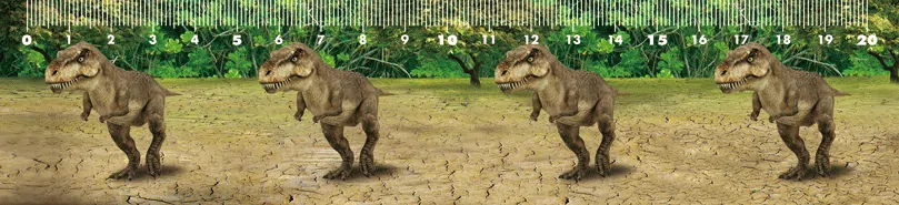 Pravítko 20cm 3D obrázek s násobilkou-rex 183