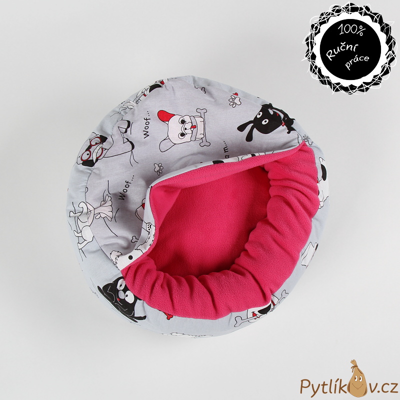 Pejsci růžová - schovávací pelíšek 40cm Smarti Fashion