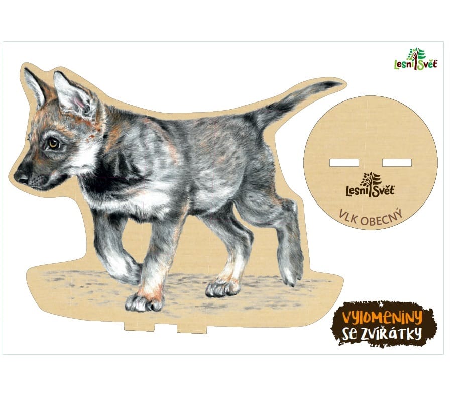 Lesní svět Vylomeniny se zvířátky M Vlče