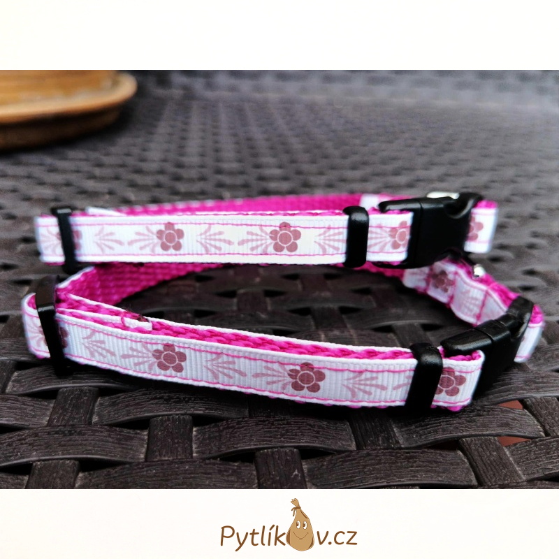 Obojek pro psy Starorůžová S - 21cm-29cm/10mm nylon Smarti fashion