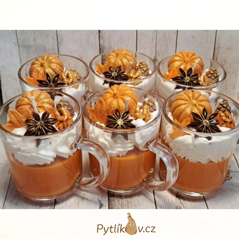 Svíčka v hrníčku Podzim - vůně Dýňové pohlazení 150g