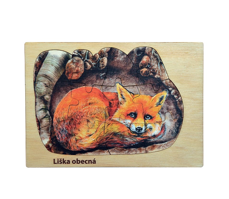 Lesní svět Puzzle z lesa Liška