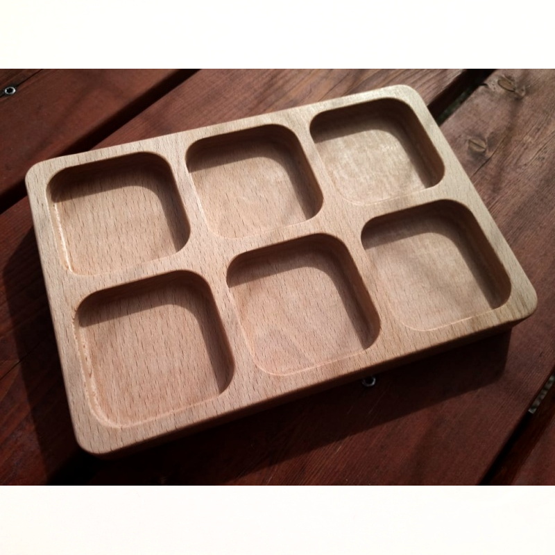 Dřevokaz Dřevěný třídící tácek střední s impregnací Osmo