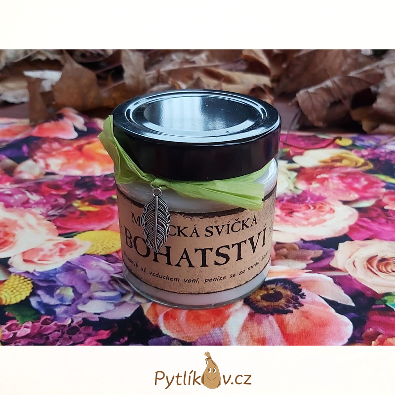 Magická svíčka ze sojového vosku Bohatství