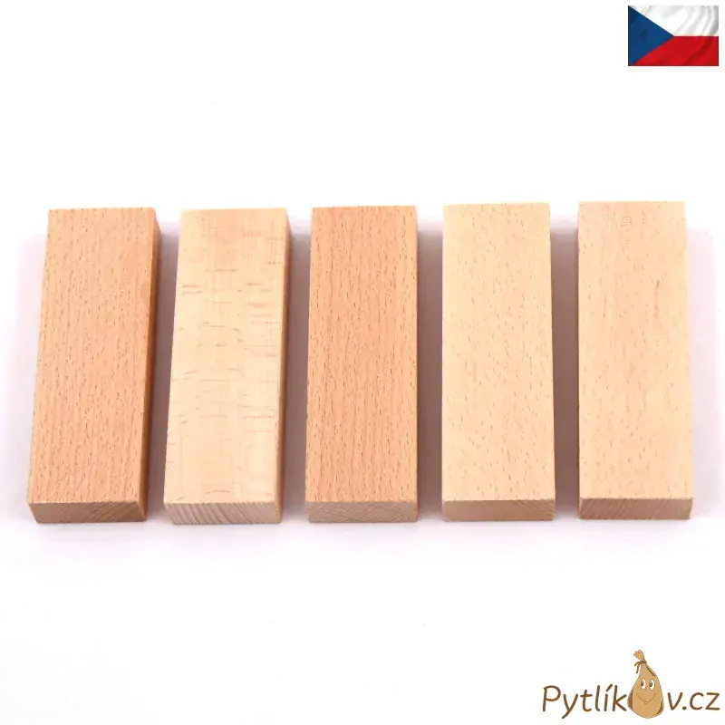 Dřevěný půl kvádr větší, provedení přírodní buk 5 ks