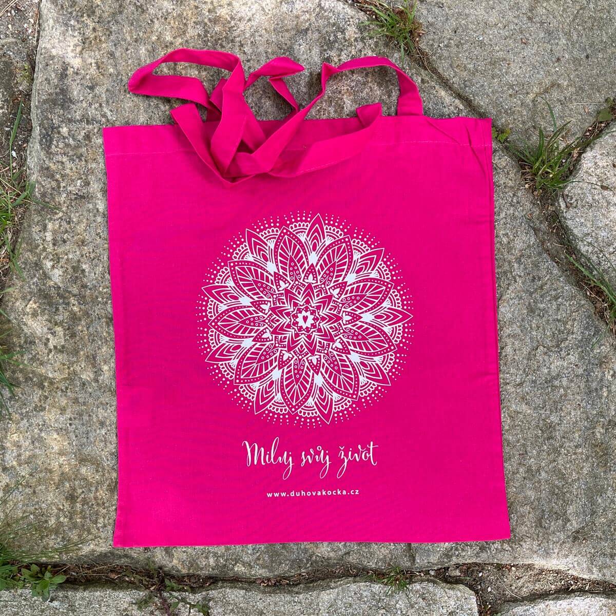 Duhová kočka Ekotaška – Miluj svůj život – tmavě modrá