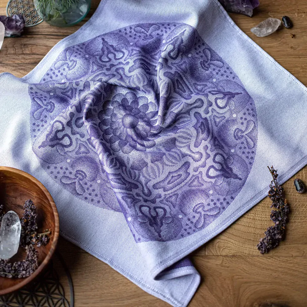 Utěrka mandalová – fialová