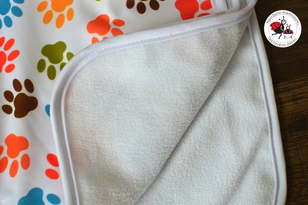 Deka dětská / Deka pro pejsky oboustranná - Packy 72x90 cm