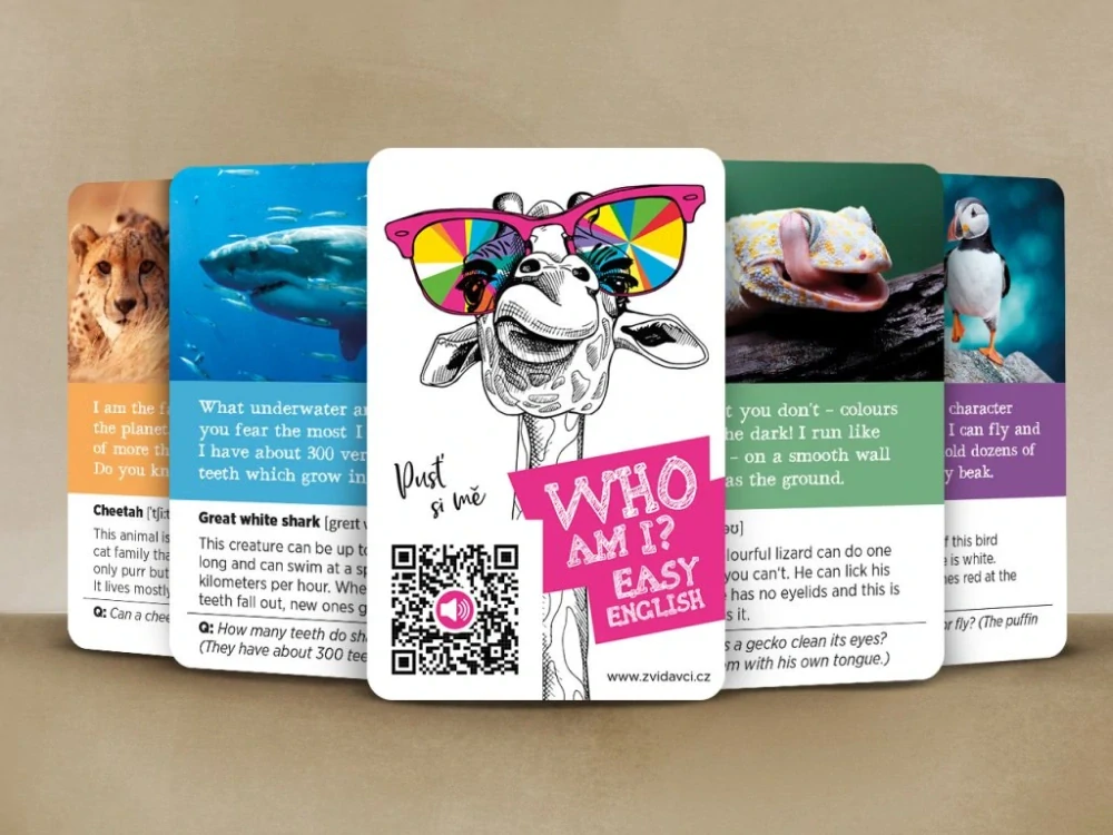 Zvídavci Hádací hra WHO AM I? EASY ENGLISH 