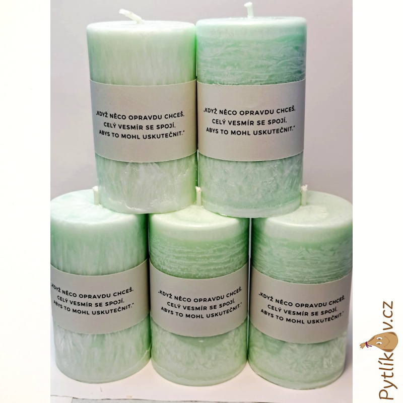 Svíčka z palmového vosku 260g Muškát - Zelená