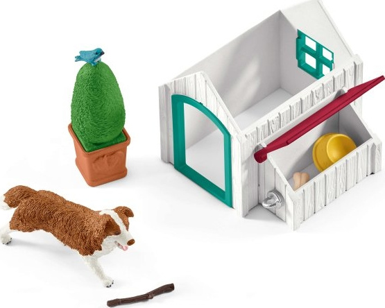 Schleich 42458 ohrada s koníky a fenka Ruby