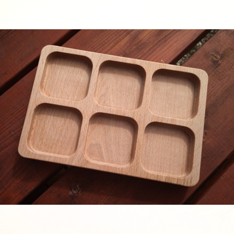 Dřevokaz Dřevěný třídící tácek střední s impregnací Osmo