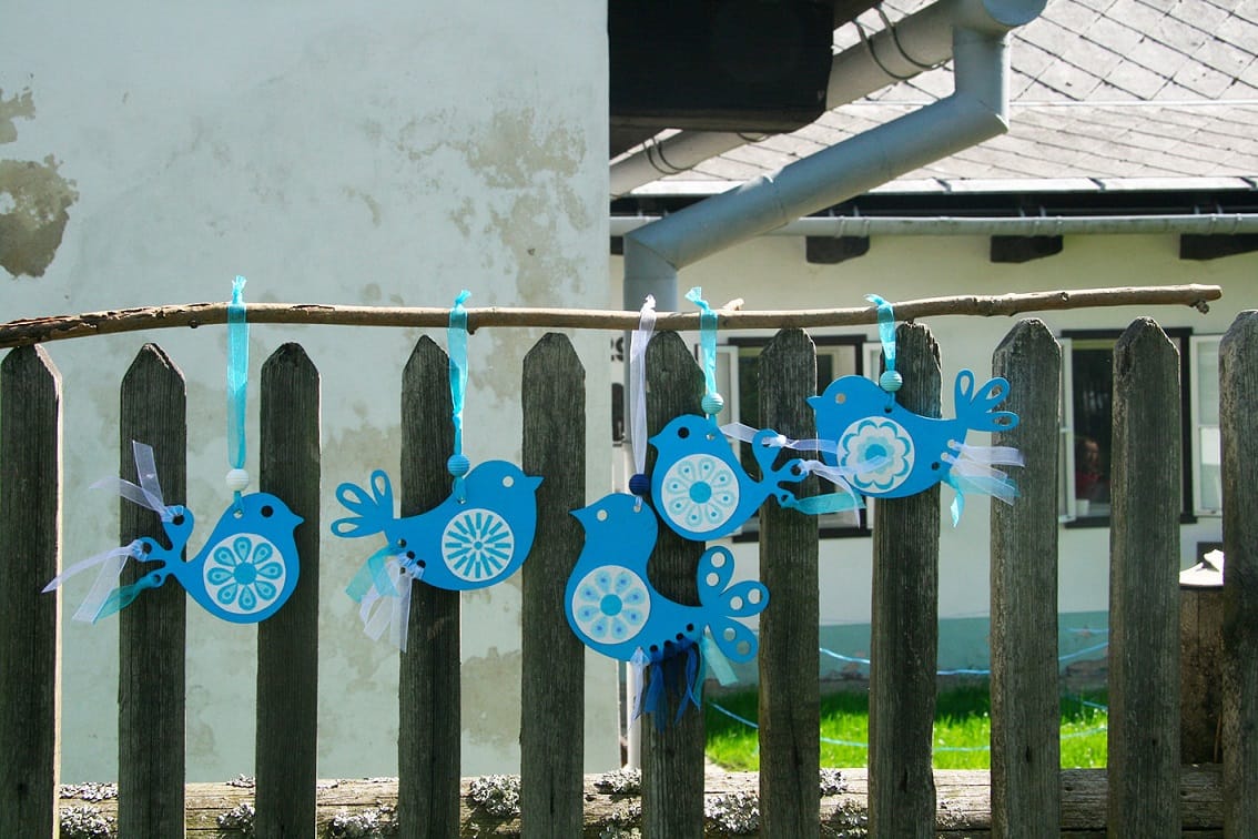 Pískování - dárková sada Ptáčci z překližky s mandalovým bříškem Červená (456)