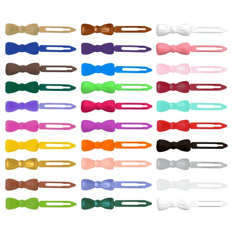 Plastové sponky malé 3 cm - mašle Auer Bavaria 1 ks - čirá