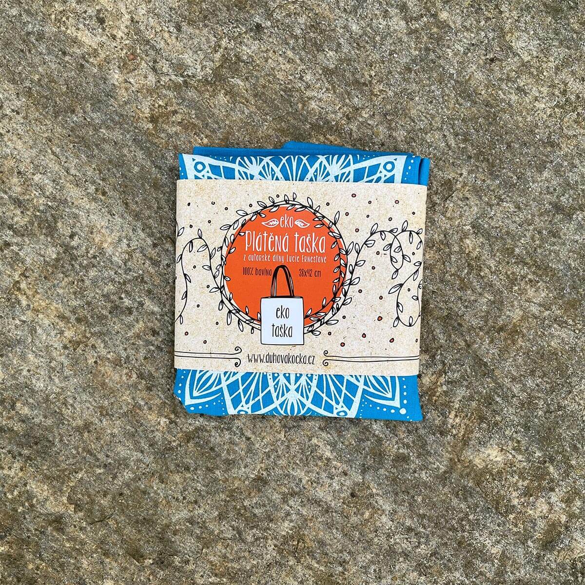 Duhová kočka Ekotaška – Miluj svůj život – tmavě modrá