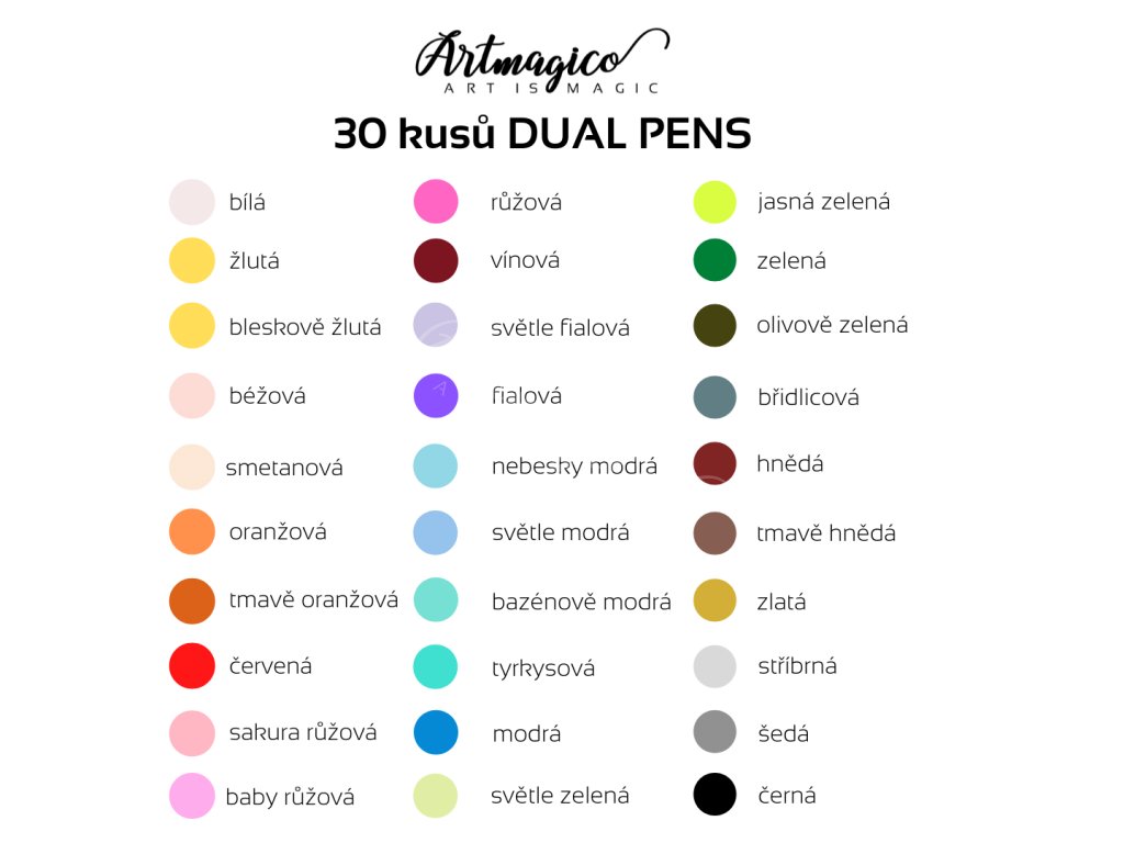 Artmagico Akrylový fix DUAL se dvěma hroty 0,7 - 3mm