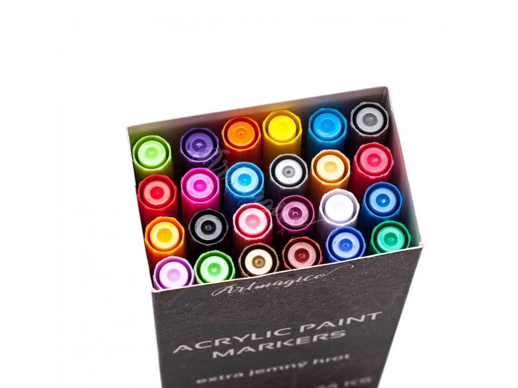 Artmagico akrylový popisovač s Extra jemným hrotem (0,7 mm) 24 ks
